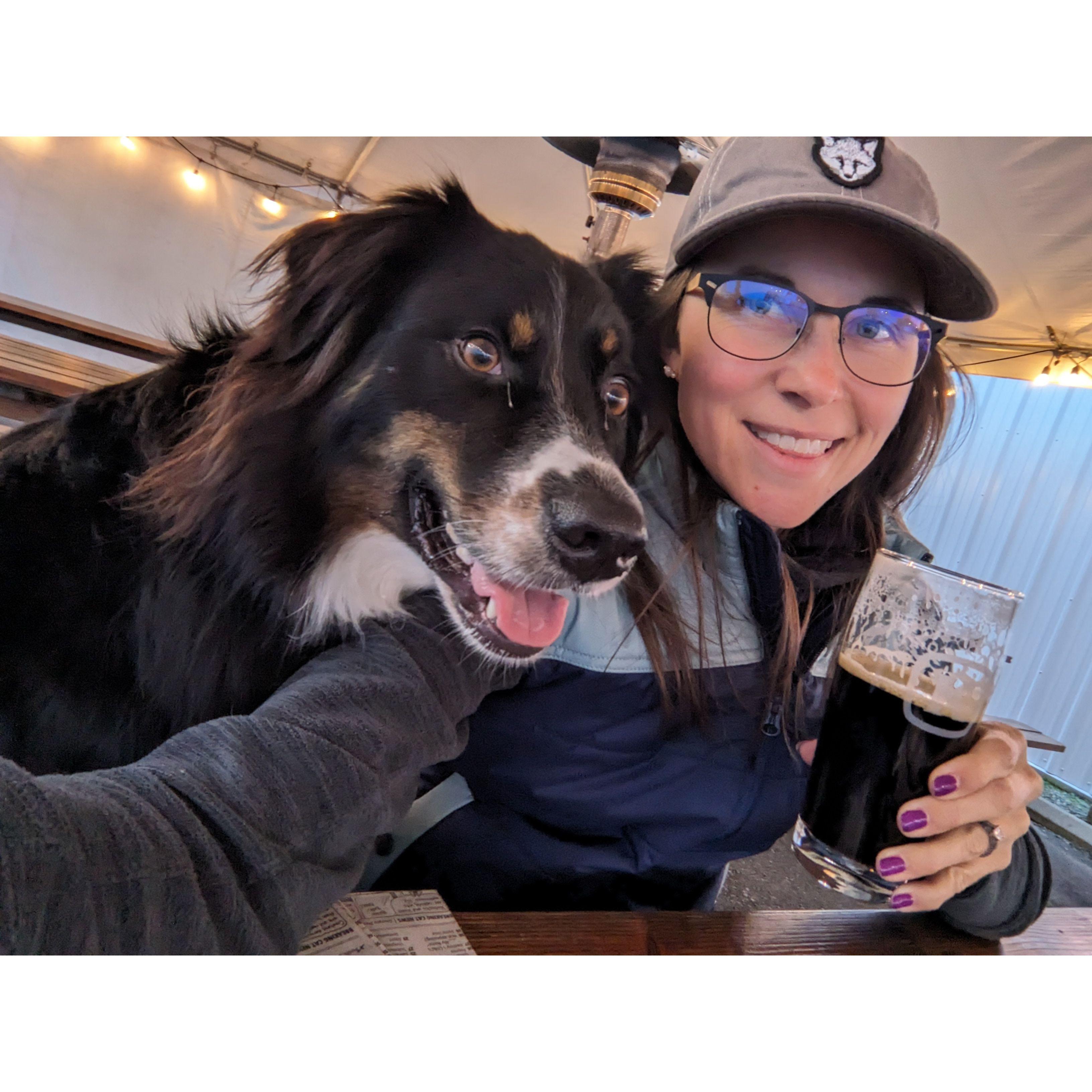 Remy & Casey at Kulshan Brewery in Bellingham.