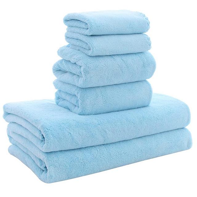 8pcs Coral Velvet Bath Towel Set Including 2 Oversized Bath Towels, 2  Regular Towels And 4 Hand Towels; Fine, Soft And Absorbent Bathroom Towel  Set