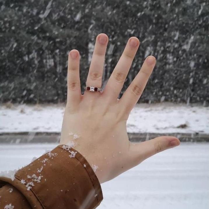 The day after the engagement, there was snow!! - February 16, 2020