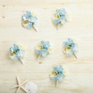 Coastal Cool Faux Boutonniere, Set of 6