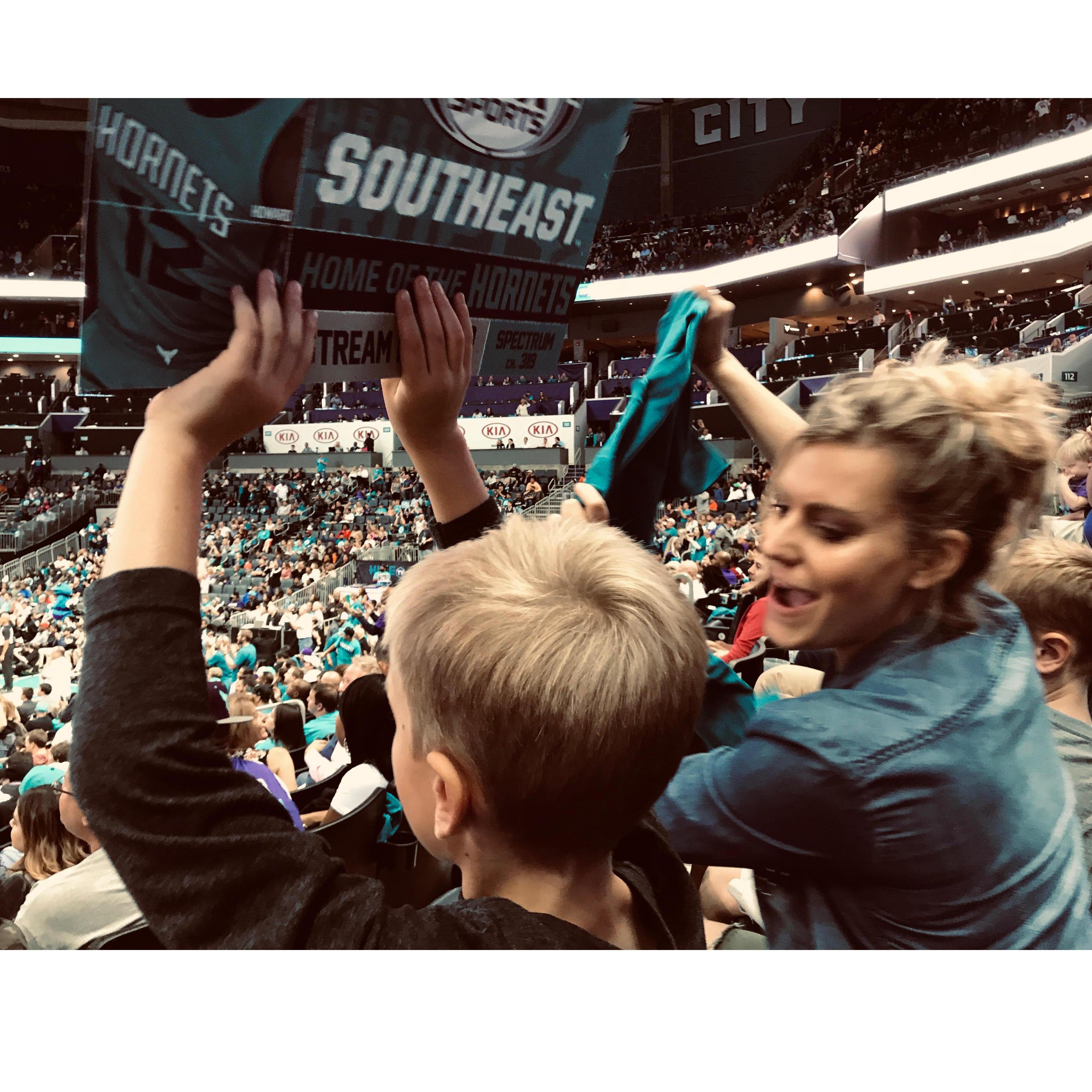 Cheering with the biggest sports fan we know