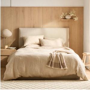 European Linen Duvet Cover Set in Oat