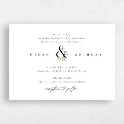 Multi-Colored Wedding Invitation - Jackson Landscape