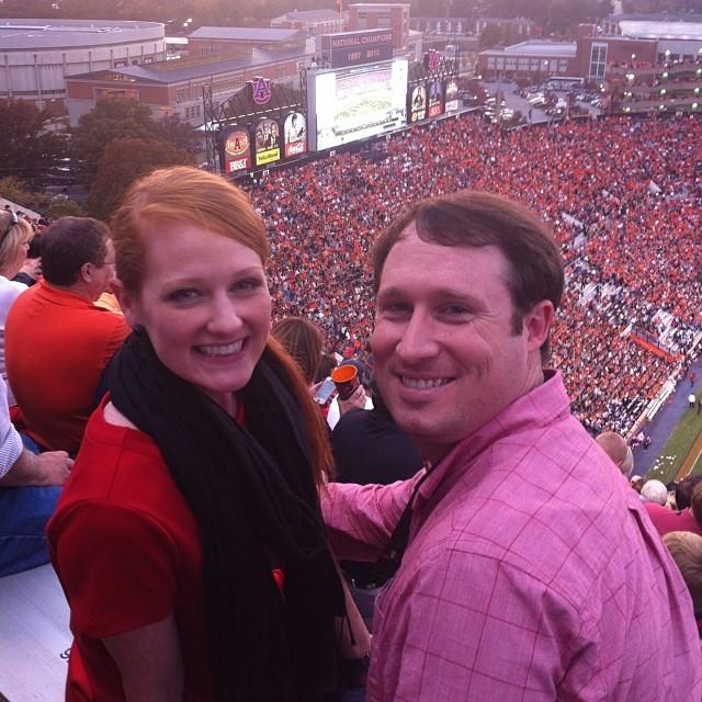 UGA vs. Auburn - Our first pic together!