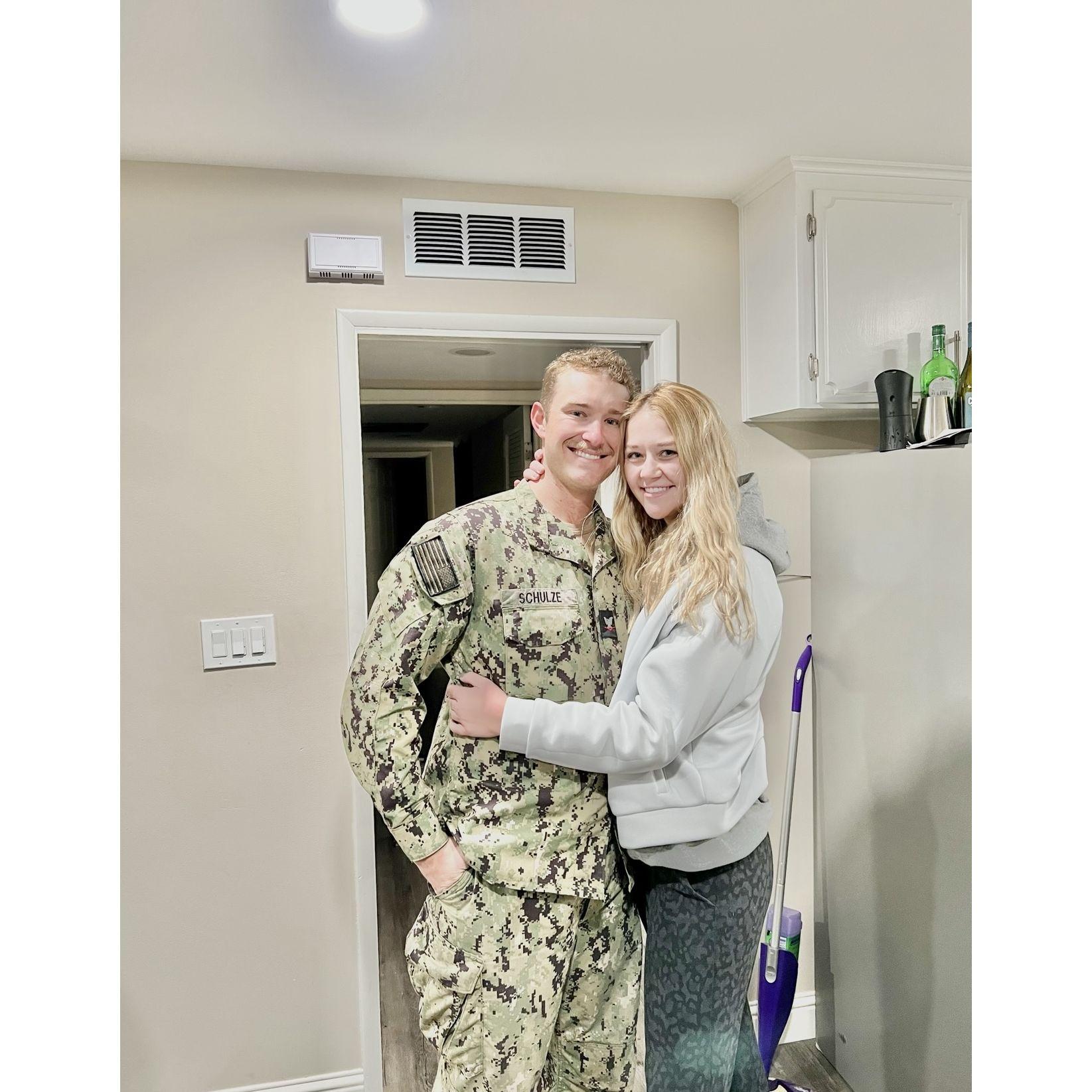 The day Mason left for deployment.