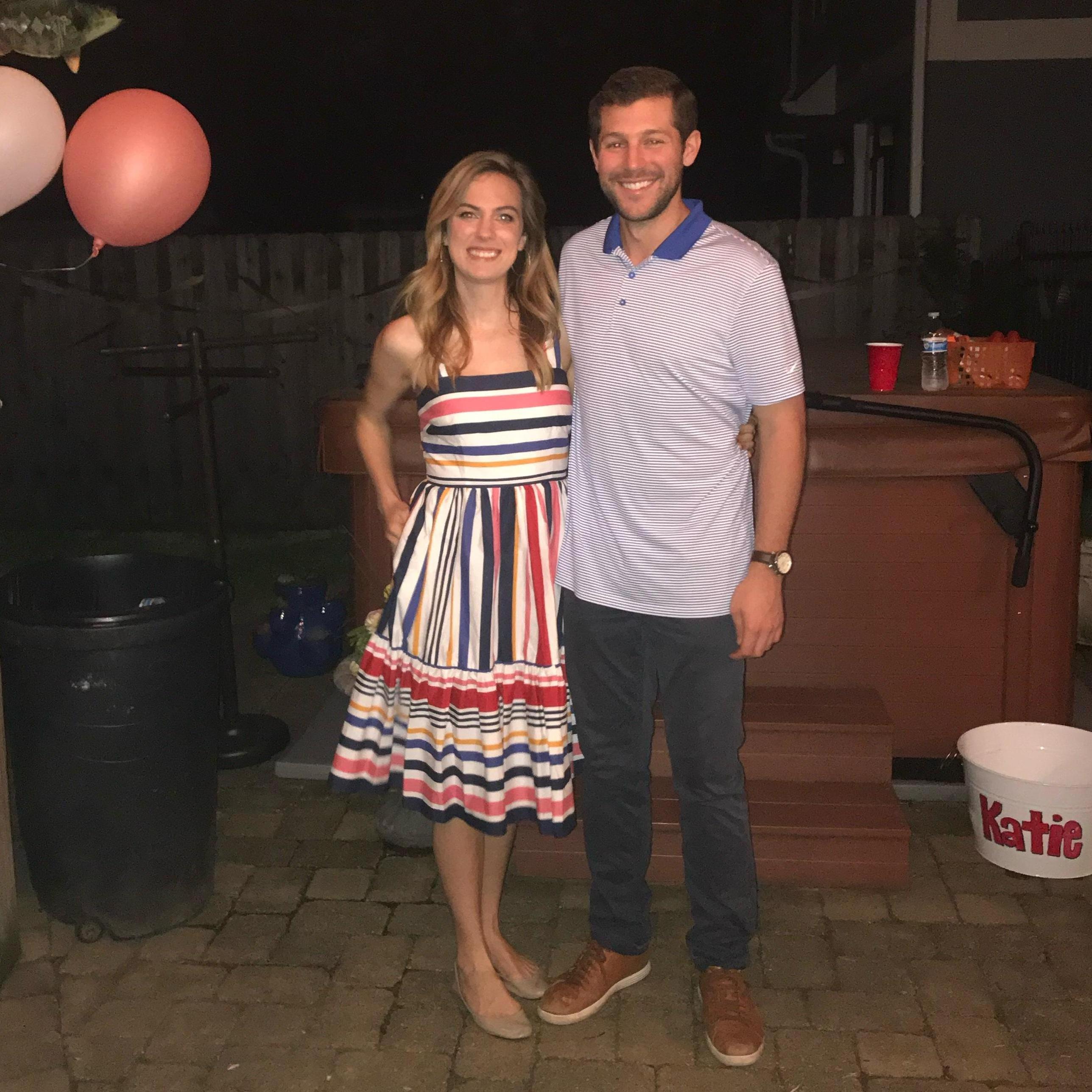 Katie's Graduation party after finishing grad-school in 2018.