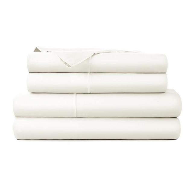 100% Organic Cotton Sheets Queen Size - GOTS Certified Organic Bed Sheets with Deep Pocket Breathable and Cozy Sateen Weave Gets Softer with Each Wash - Luxury 4 Piece Set (Natural, Queen)