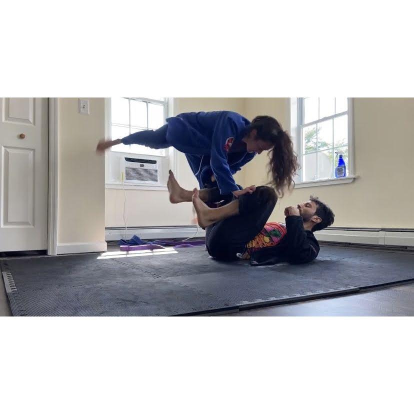 Even when we had a gym to go to, we still broke (break?) out the mats - this is in Beacon