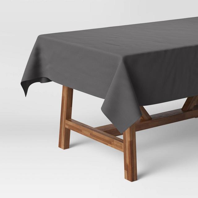 104" x 60" Cotton Solid Tablecloth Gray - Threshold™