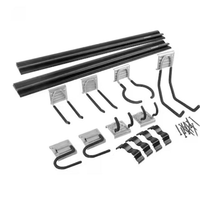 Kobalt K-Rail 15 -Piece 32-in Black/Grey PVC Storage rail system