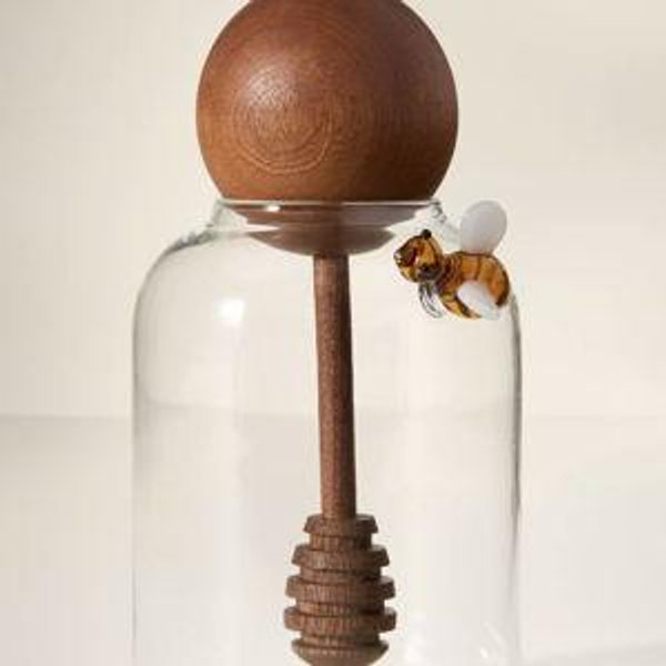 Catania Glass Honey Pot