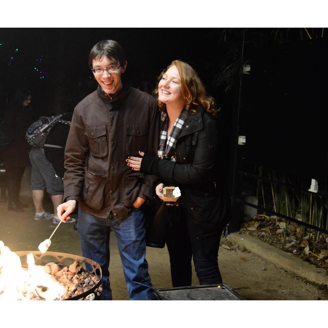 Also taken at Alex's first trip to DC. Sam was very excited he got to try his first s'more.