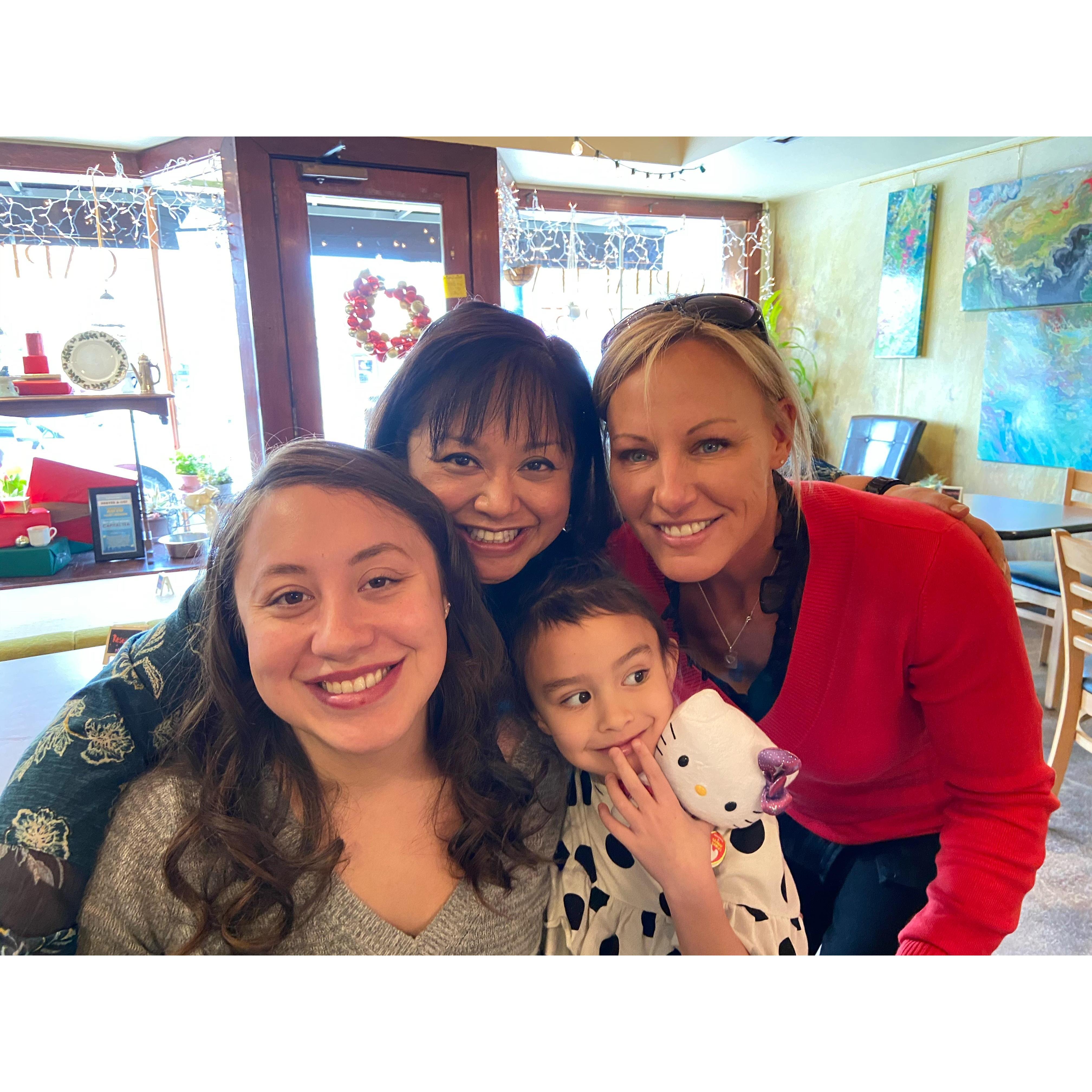 Patti with her sister-in-law, Kim, and her nieces, Ashley and Jordyn.