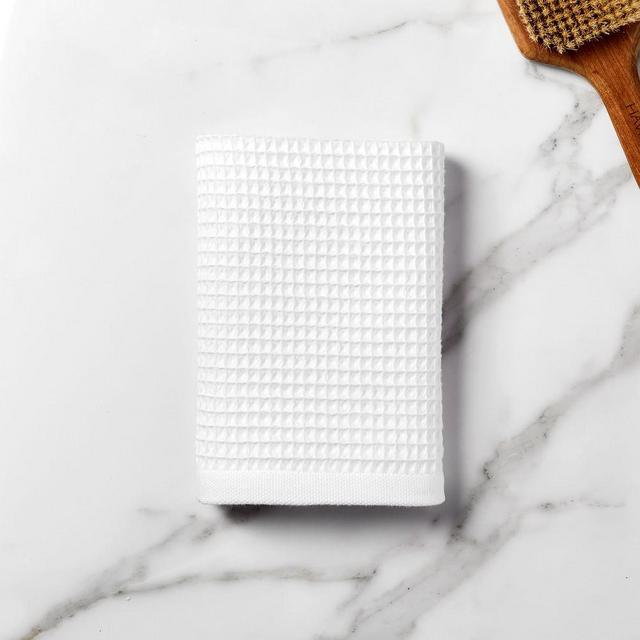 Organic Waffle Towel, Hand Towel, White