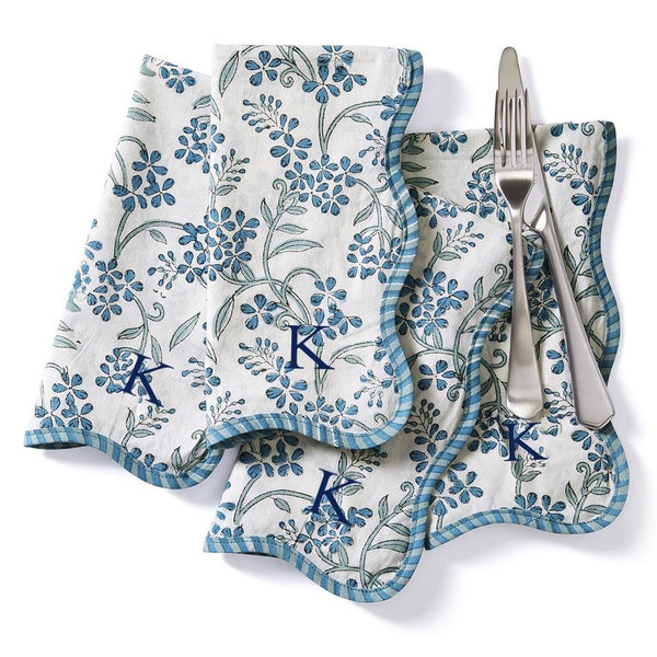 Furbish Block Print Napkins, Set of 4 - Sanibel
