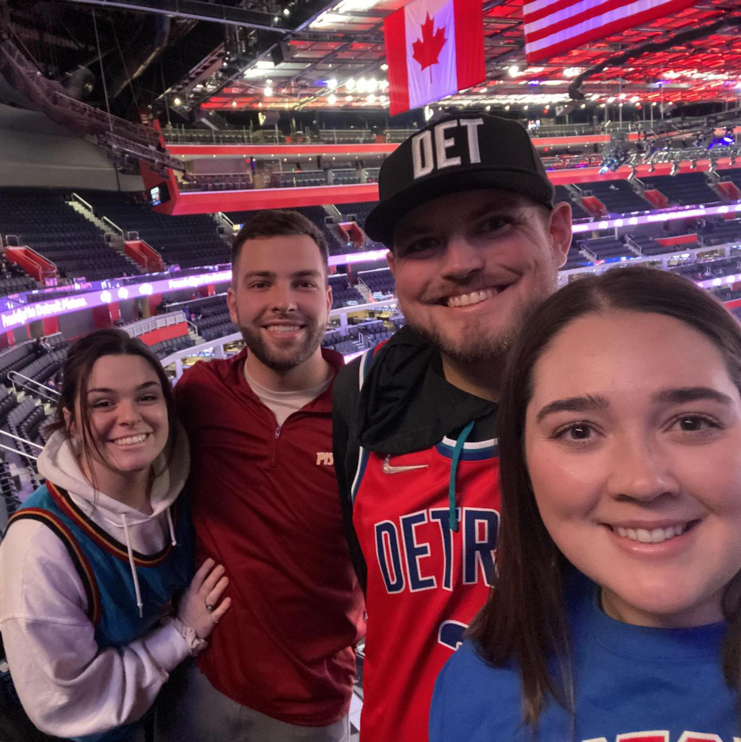 Our first year living in Metro Detroit together. We moved to Troy, and soon enough friends started making their way to the same area. Total score for us. <3 Pistons Game - 2023