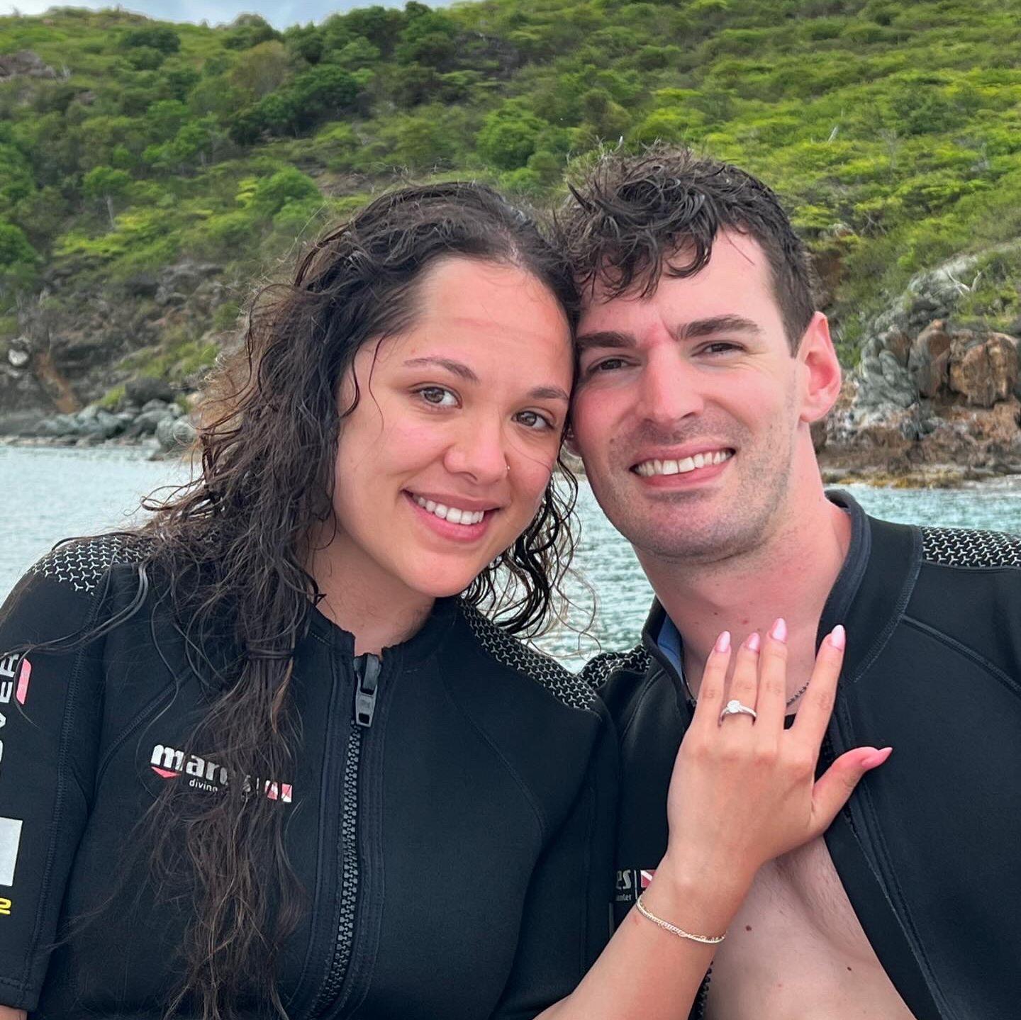 Tyler's proposal on a snorkeling excursion in St. Barth's.