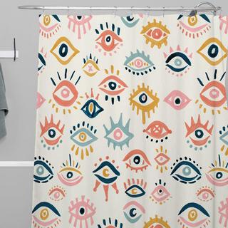 Mystic Eyes Primary Palette Shower Curtain