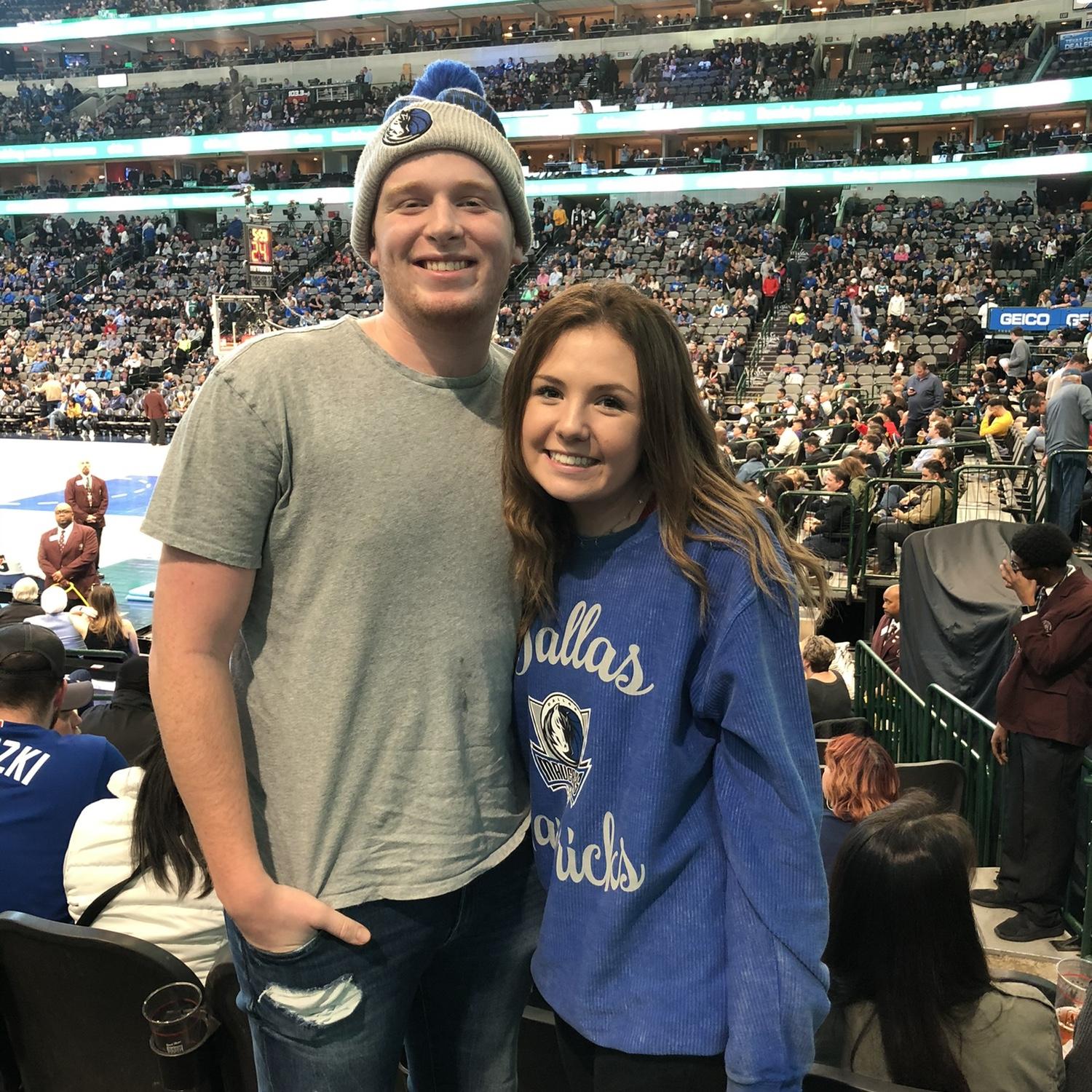The first of many Mavs games together!