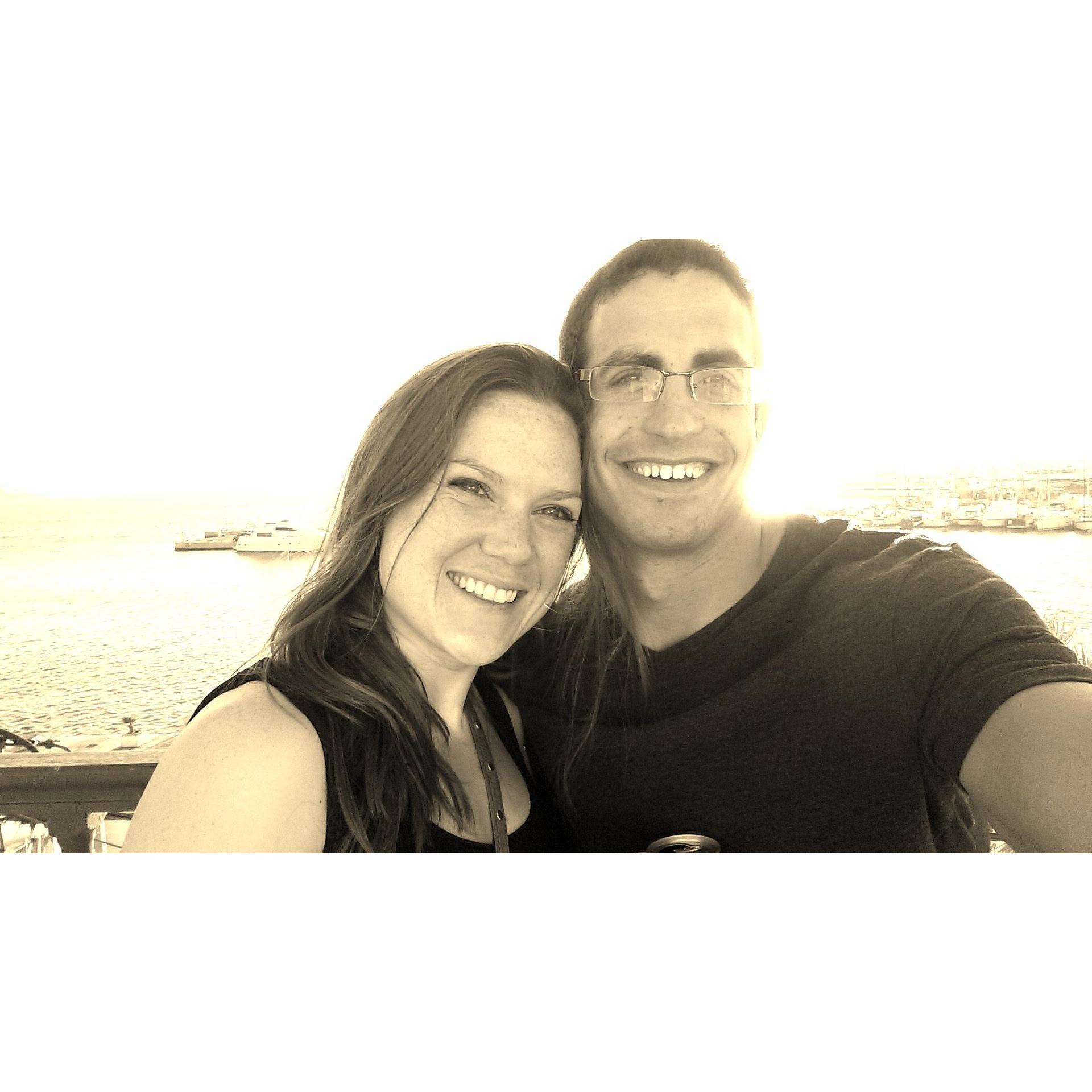 Enjoying the sunset in Greece, 2014