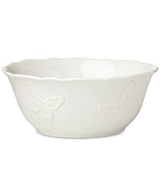 Lenox Butterfly Meadow Carved Collection Serving Bowl