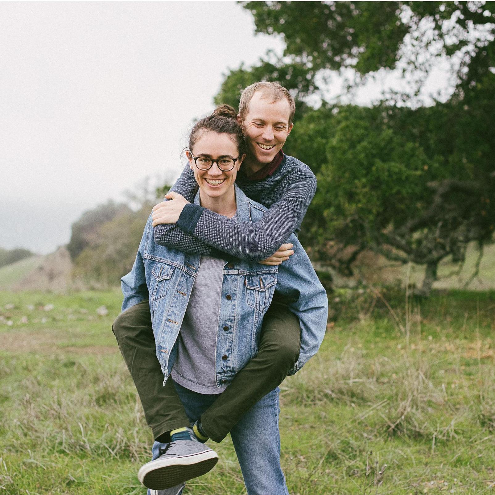 Whitney wanted a piggy-back ride.