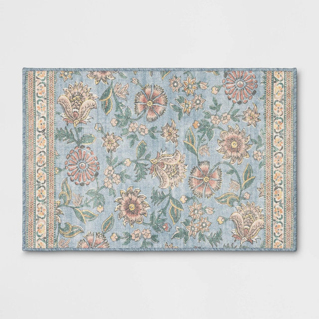 2'x3' Laurel Comfort Mat Accent Rug Blue - Threshold™