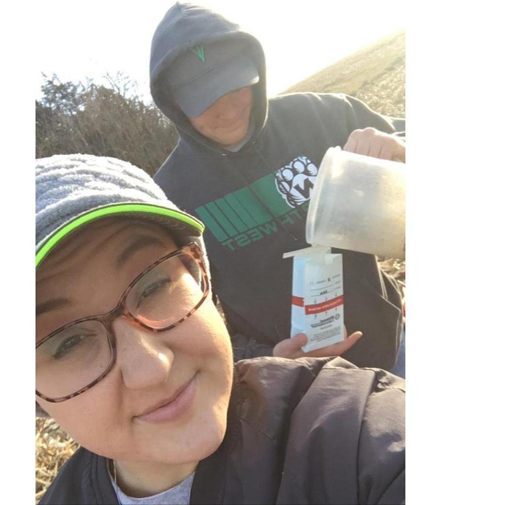 Soil sampling on a Sunday!