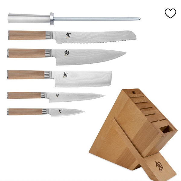 Shun Premier Blonde 6 Piece Knife Block Set
