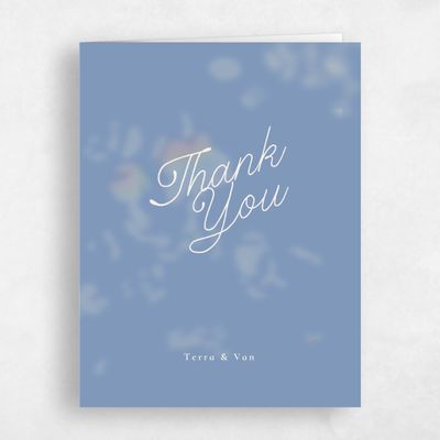Denim Blue Wedding Thank You - Ola Portrait