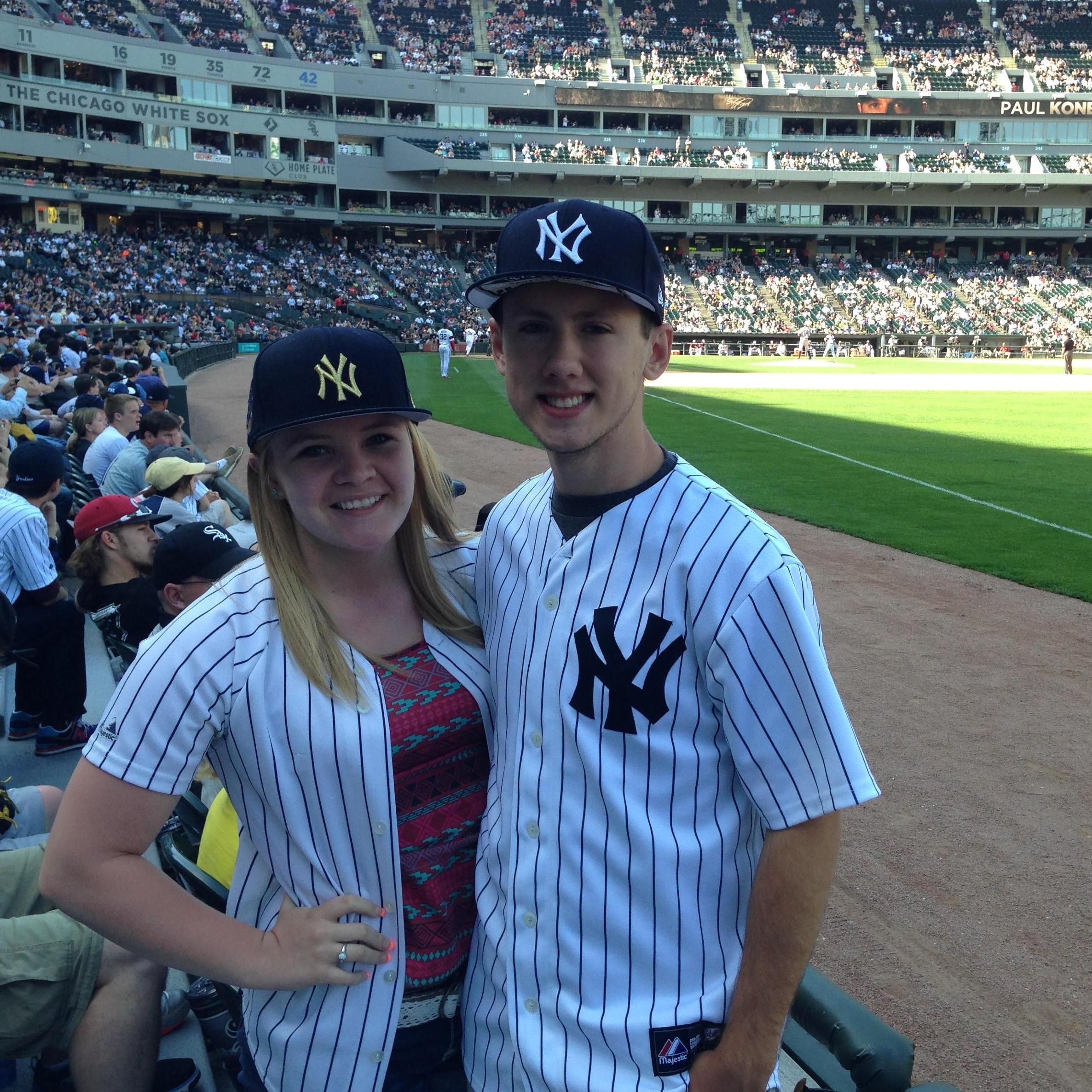 Cody's love of baseball and the Yankees helped convert (force) Katelyn to love the best team in the MLB...