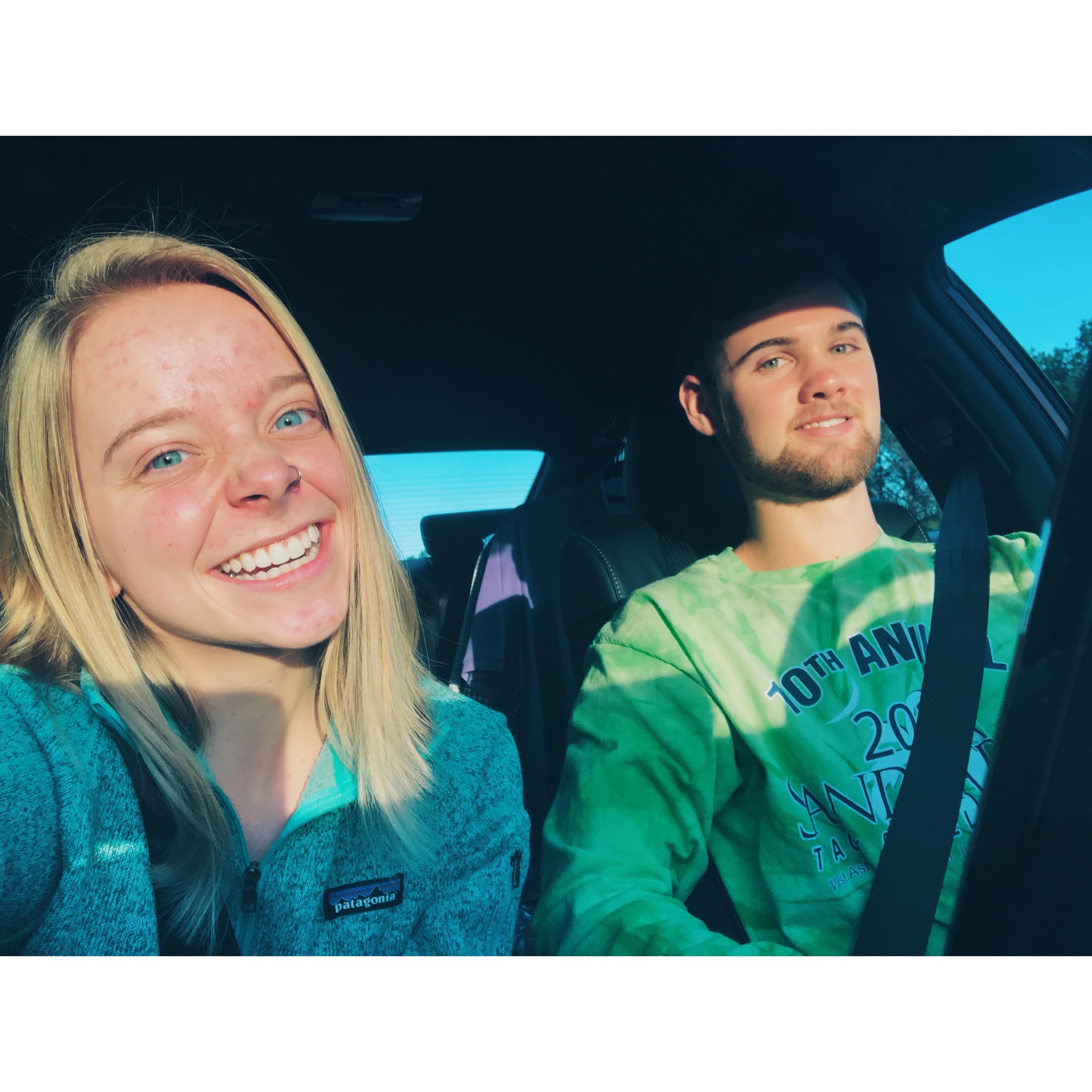 This was where it all began. We were driving from Bham to Charlotte because I needed a ride home from school.