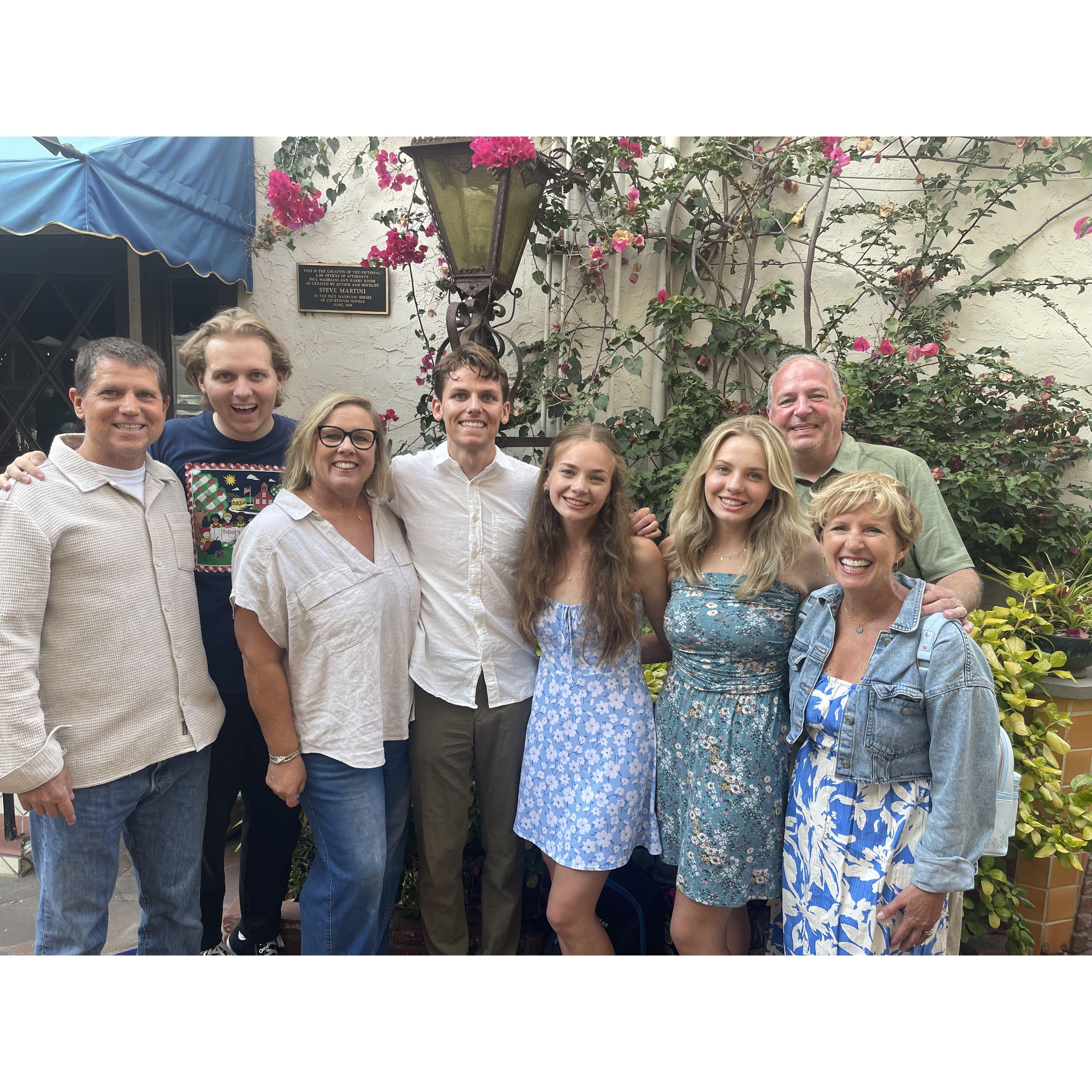 Our families celebrating together!