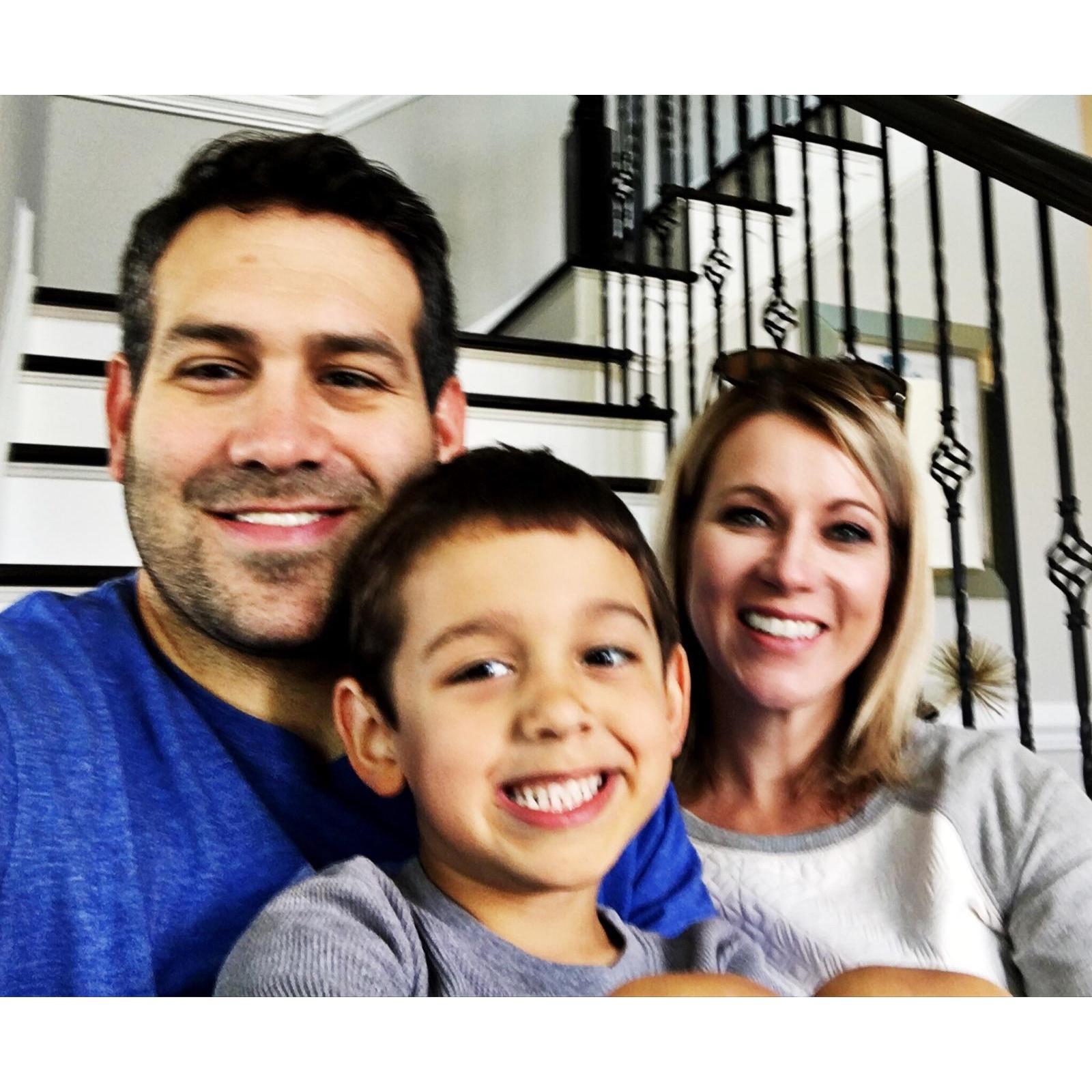First pic on the steps when we bought our new home - September 2017