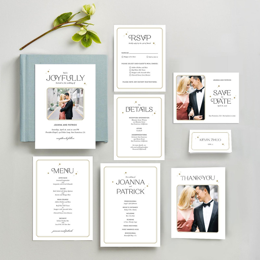 Jelani Photo | White | Zola Wedding Invitations