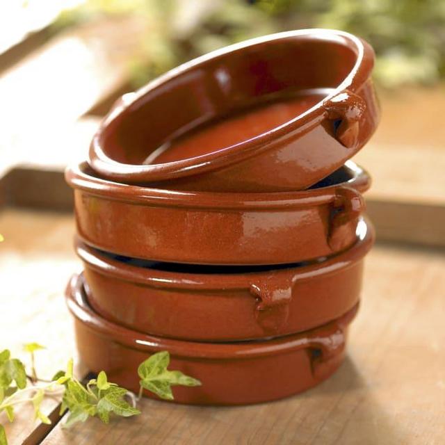 Terra Cotta Cazuelas - 6 Inches (4 Dishes)