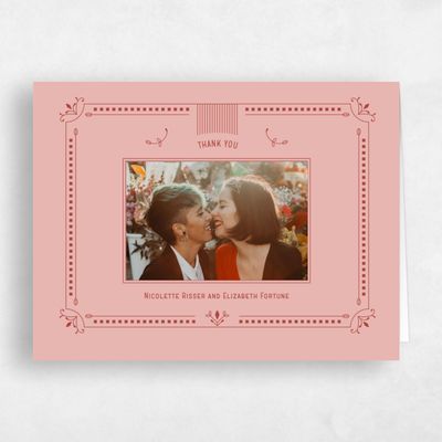 Pink Wedding Thank You - Augusta Portrait
