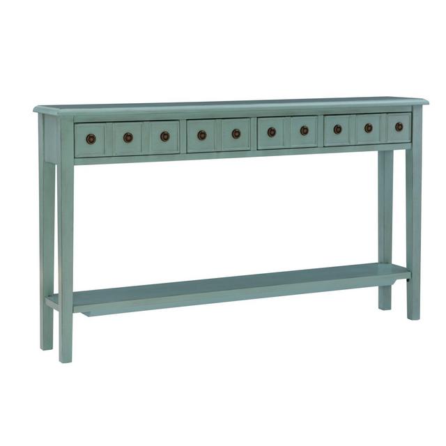 Calinda Long Console Table Teal - Powell Company