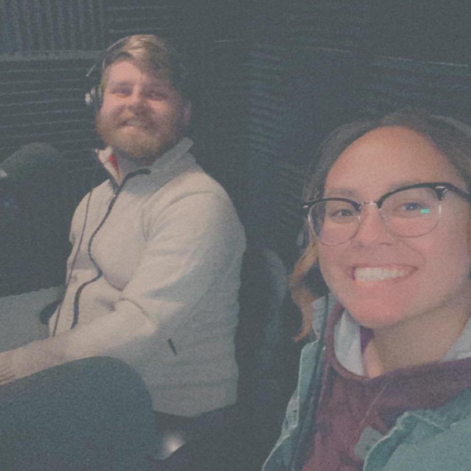 Recording our podcast, "Listen, Barnaby!"