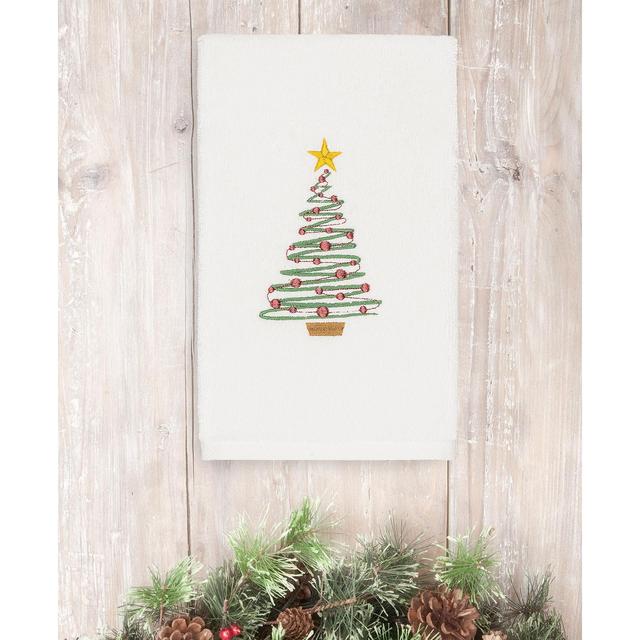 Linum Home Christmas Tree 100% Turkish Cotton Hand Towel