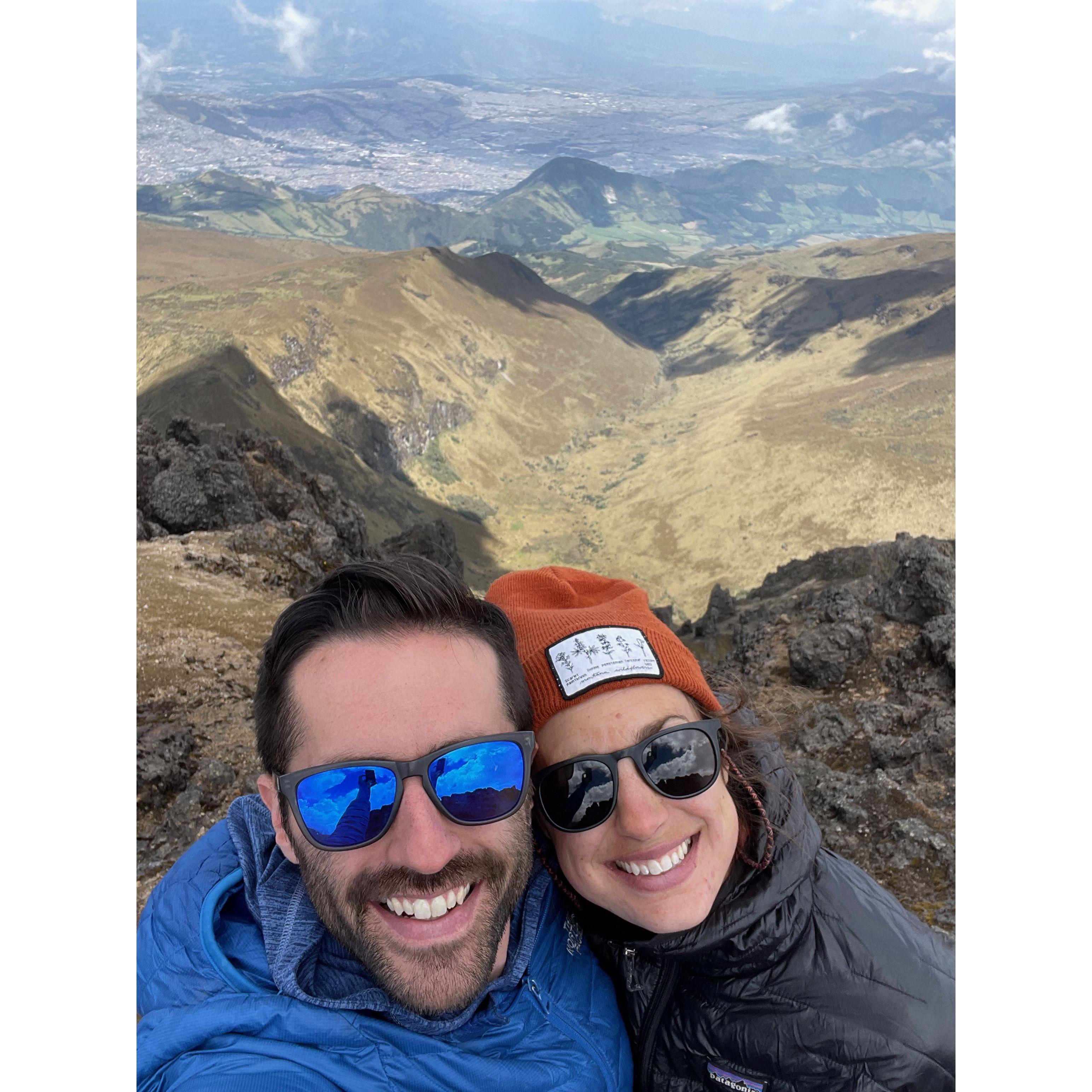 On top of Pichincha, a volcano in Ecuador