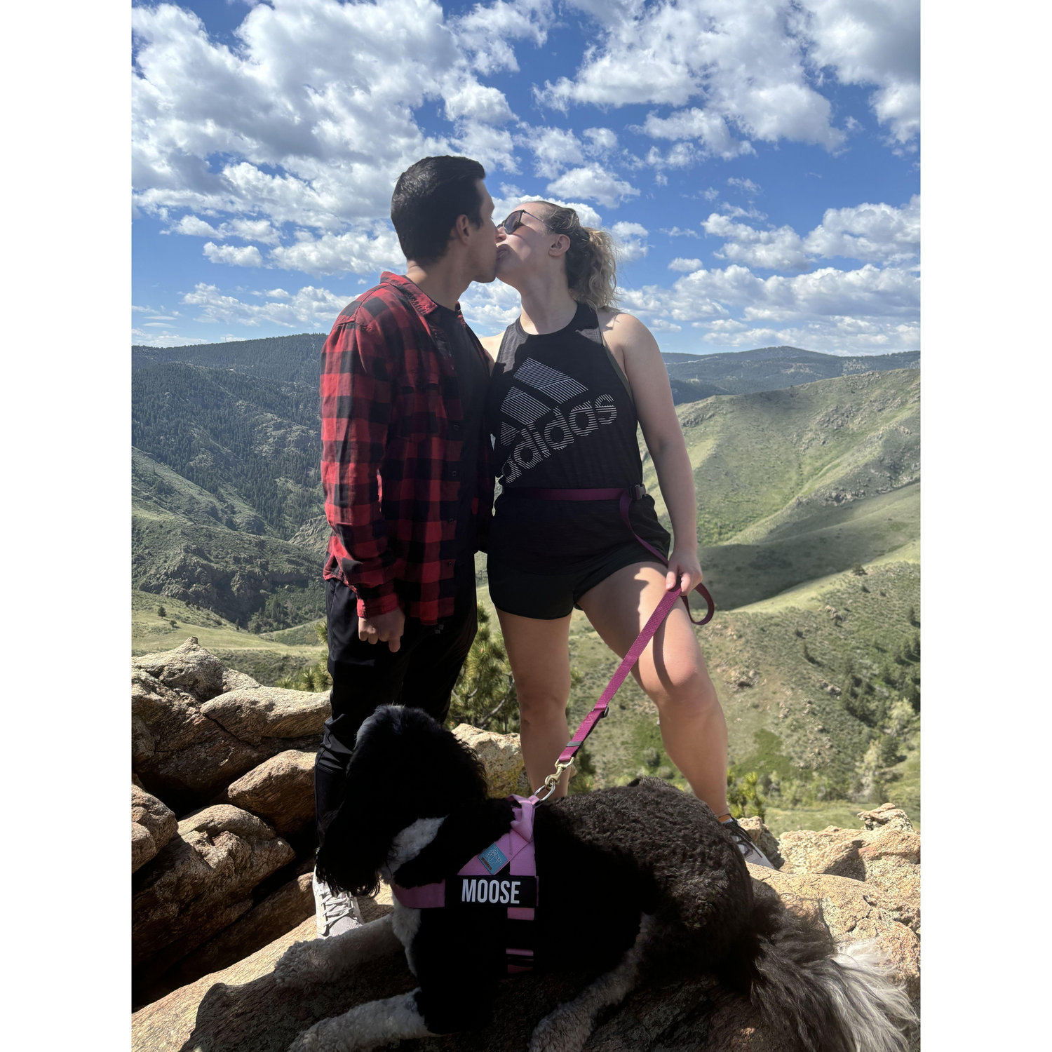 Leiya doing her patented kiss-on-the-cheek-jk-it's-a-lick move... but Jack moved his face and she licked his teeth. It was weird.