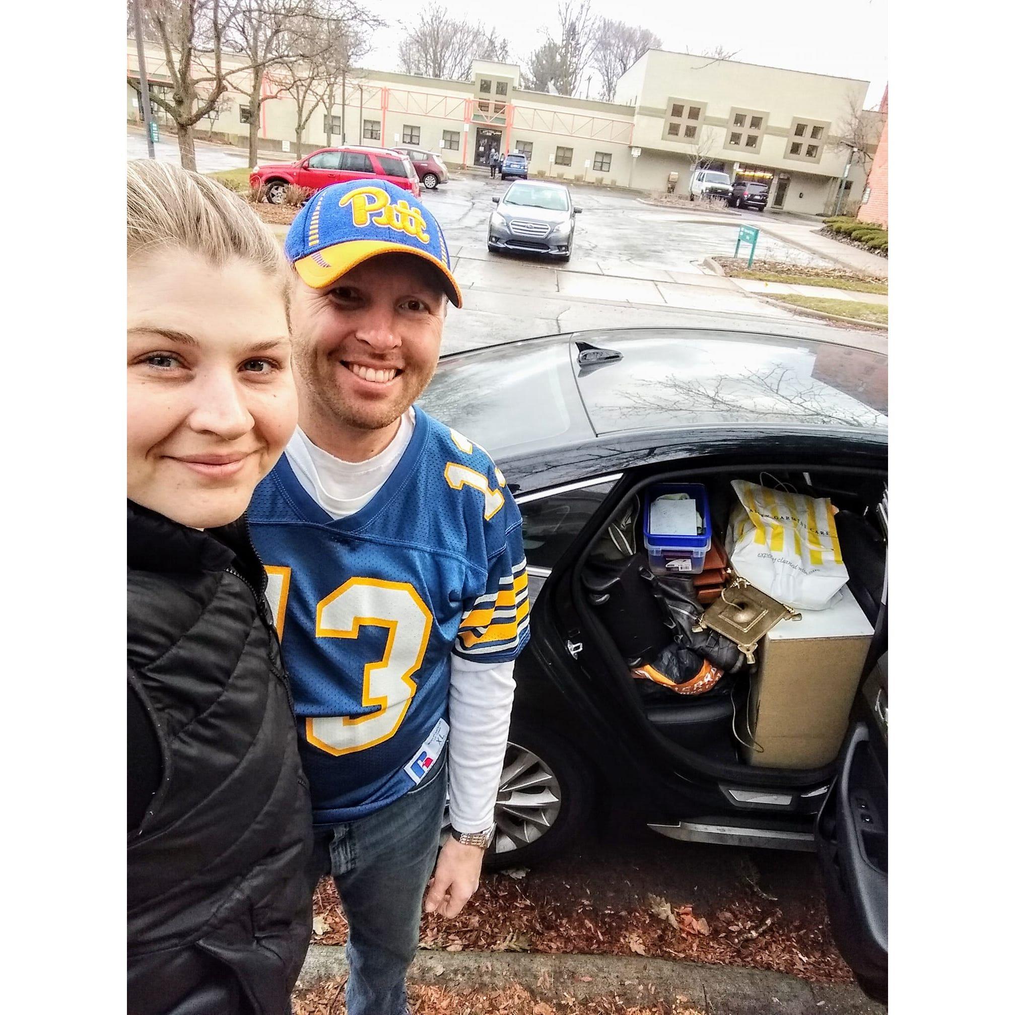 December 2019 Sarah packed her bags and moved to Cranberry Township, PA. After a year of dating long distance they were finally living in the same town.