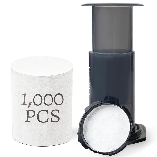 Brew Choice 1000-Count Replacement Paper Filters - Round Disposable Coffee Filters Compatible with Aeropress Coffee Makers, Espresso Makers, Bialetti Moka Pot & Ice Drip Pot for Coffee & Tea