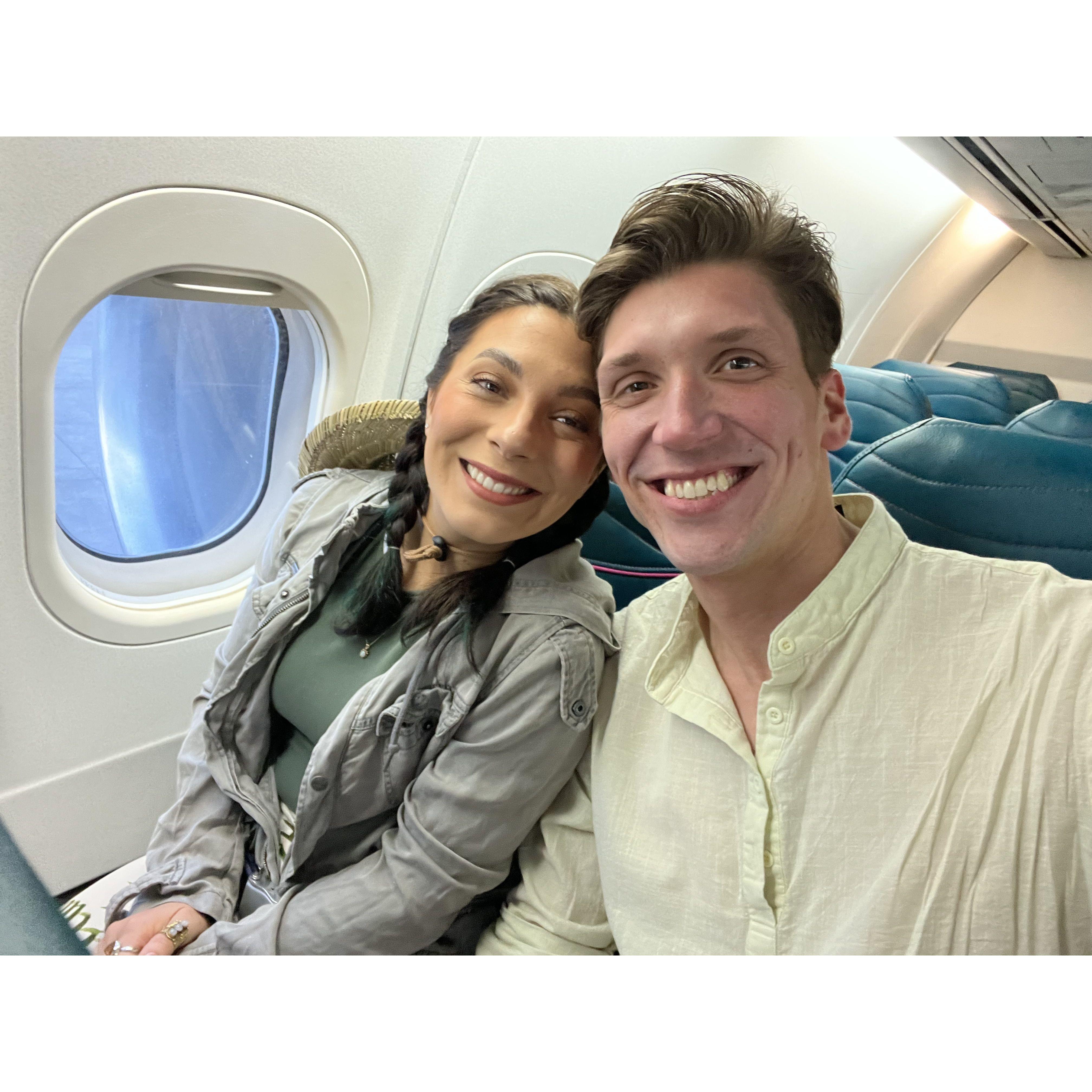 Our solution to living a boring life, buy a plane ticket.