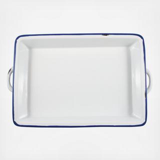 Tinware Baking Pan with Handles