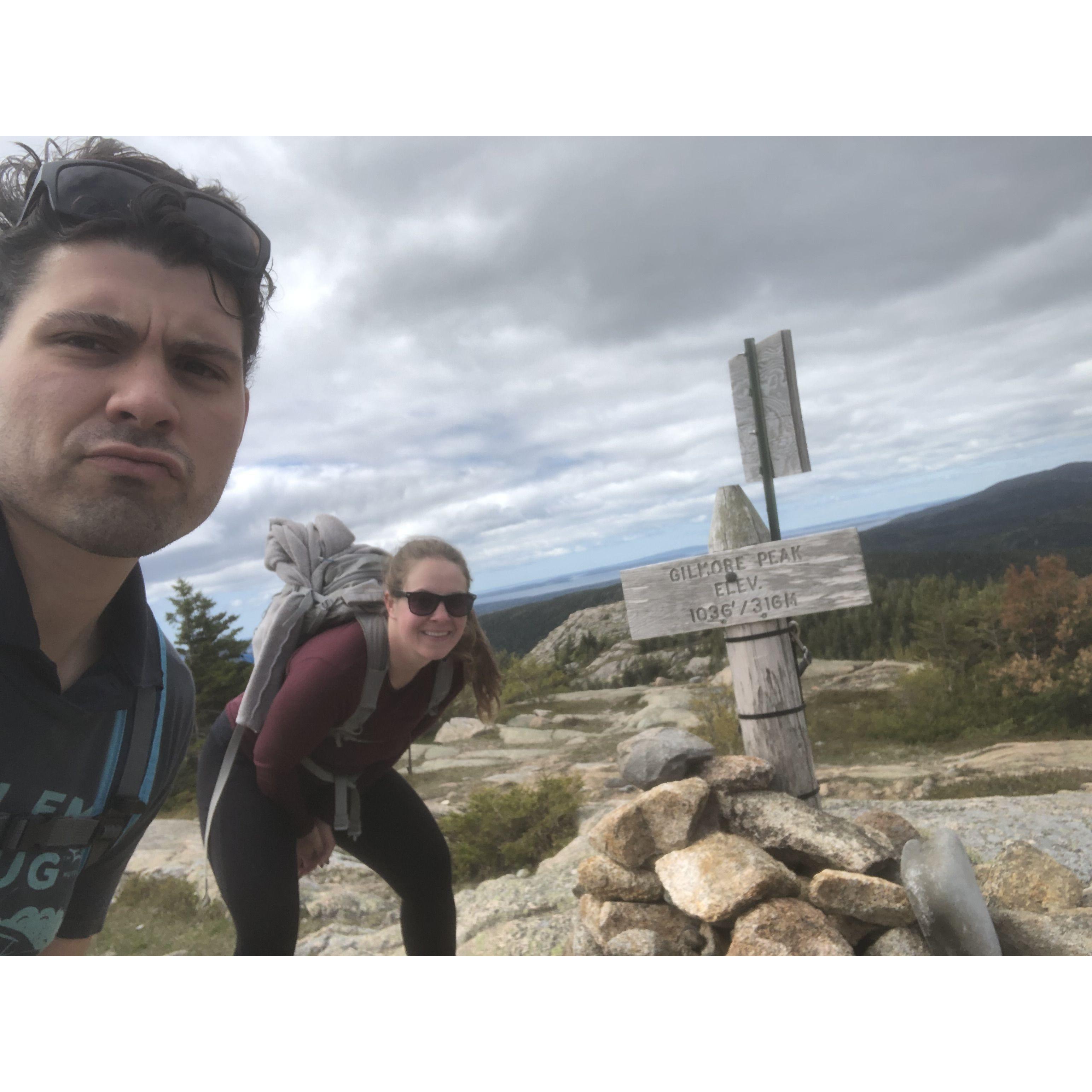 Bagging peaks in Arcadia National park, easy to breath down there