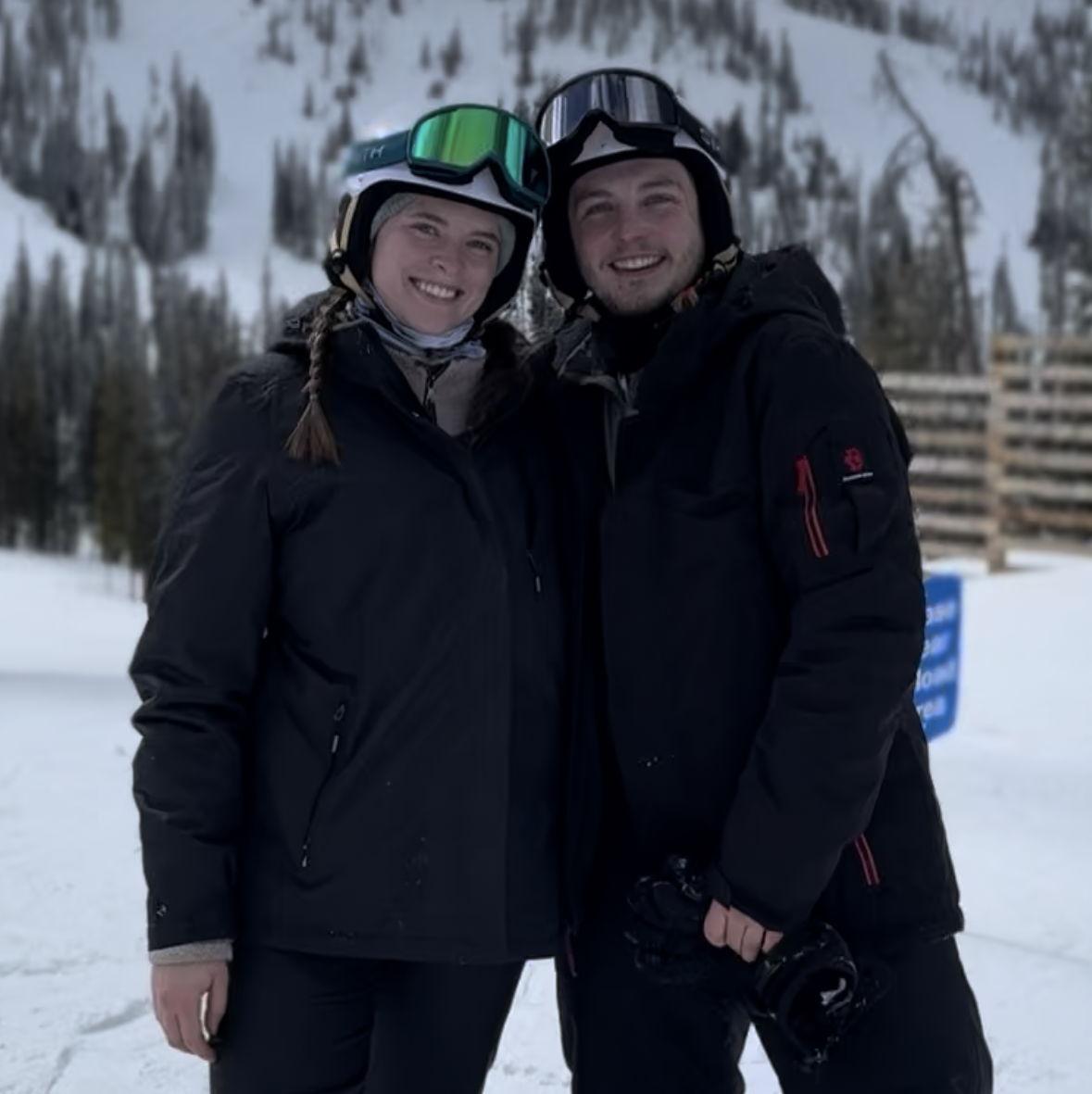 Johnathan's first time on the slopes and their first time snowboarding together! -- 2025