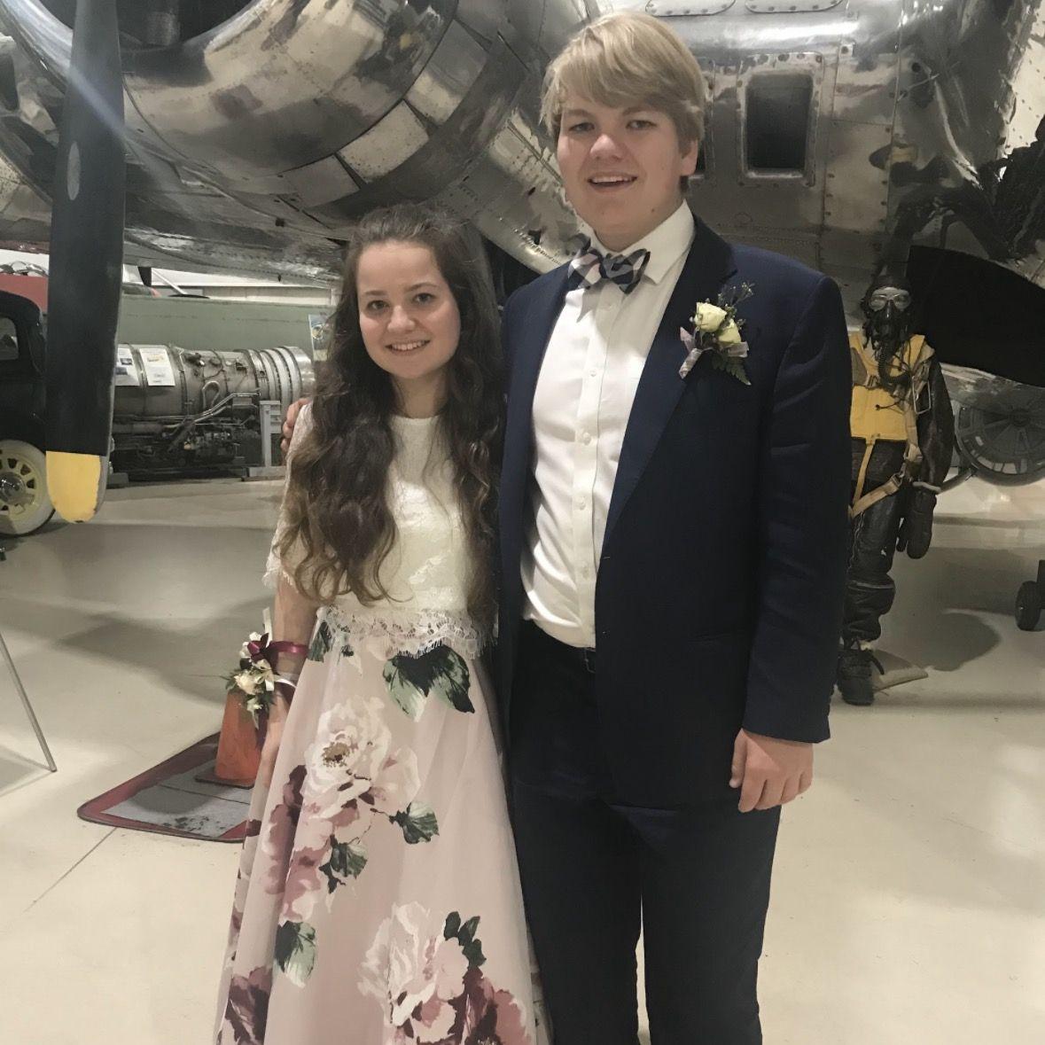 At prom, we had a decent time. I danced and he got to pretend he was a conductor.