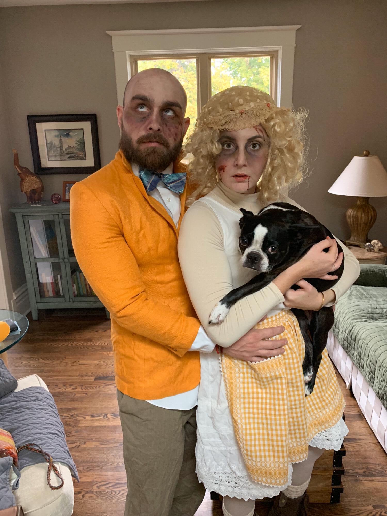 A happy zombie family. Halloween is our favorite month of the year.